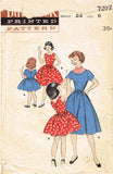 1950s Vintage Butterick Sewing Pattern 7297 Toddler Girls Pretty Dress Size 6
