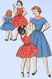 1950s Vintage Butterick Sewing Pattern 7297 Toddler Girls Pretty Dress Size 6