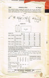 1950s Vintage Butterick Sewing Pattern 7358 Misses 2 PC Dress Separates Sz 30 B