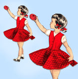 1950s Vintage Butterick Sewing Pattern 7414 Toddler Girls Suit Set Size 6