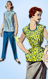 1950s Vintage Butterick Sewing Pattern 7471 Easy Misses Coverall Apron Size 16