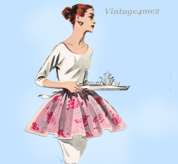 1950s Vintage Butterick Sewing Pattern 7537 Uncut Misses Easy Apron Set Fits All