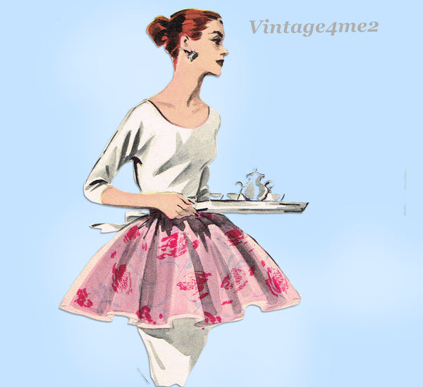 1950s Vintage Butterick Sewing Pattern 7537 Uncut Misses Easy Apron Set Fits All