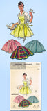 1950s Vintage Butterick Sewing Pattern 7539 Easy Uncut Misses Apron Fits All