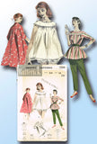 1950s Vintage Butterick Sewing Pattern 7559 Uncut Baby Doll Pajamas Size 34 B