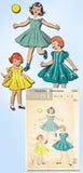 1950s Vintage Butterick Sewing Pattern 7594 Toddler Girls Sun Dress Size 6 24B