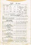 Butterick 7619: 1930s Cute Toddler Girls Dress Size 5 Vintage Sewing Pattern