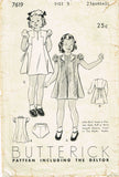 Butterick 7619: 1930s Cute Toddler Girls Dress Size 5 Vintage Sewing Pattern - Vintage4me2