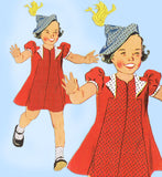 Butterick 7619: 1930s Cute Toddler Girls Dress Size 5 Vintage Sewing Pattern - Vintage4me2