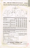 1950s Vintage Butterick Sewing Pattern 7643 Misses Skirt or Culottes Size 28 W