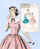 1950s Original Vintage Butterick Sewing Pattern 7692 Little Girls Dress Size 8 - Vintage4me2