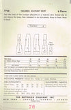 1950s Vintage Butterick Sewing Pattern 7700 Uncut Misses Pencil Skirt Size 24 W