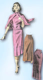 1950s Vintage Butterick Sewing Pattern 7700 Uncut Misses Pencil Skirt Size 24 W