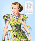 1930s Vintage Butterick Sewing Pattern 7778 Uncut Misses Day Dress Size 34 Bust