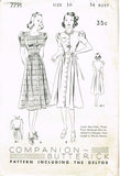 1930s Vintage Butterick Sewing Pattern 7791 Uncut Junior Misses Dress Sz 34 Bust - Vintage4me2