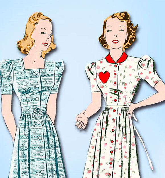 1930s Vintage Butterick Sewing Pattern 7791 Uncut Junior Misses Dress Sz 34 Bust - Vintage4me2