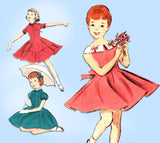 1950s Vintage Butterick Sewing Pattern 7834 Toddler Girls Party Dress Size 6