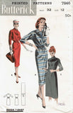 1950s Vintage Butterick Sewing Pattern 7846 Misses Dress w Cinched Waist Sz 32 B