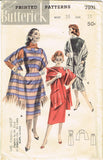 1950s Original Vintage Butterick Pattern 7931 Uncut Misses Wiggle Dress Sz 36 B