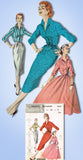 1950s Original Vintage Butterick Pattern 7953 Uncut Easy Skirt & Blouse Sz 36 B