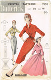 1950s Original Vintage Butterick Pattern 7953 Uncut Easy Skirt & Blouse Sz 36 B
