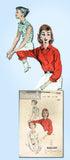 1950s Vintage Butterick Sewing Pattern 7961 Uncut Misses Easy Blouse Size 14 34B