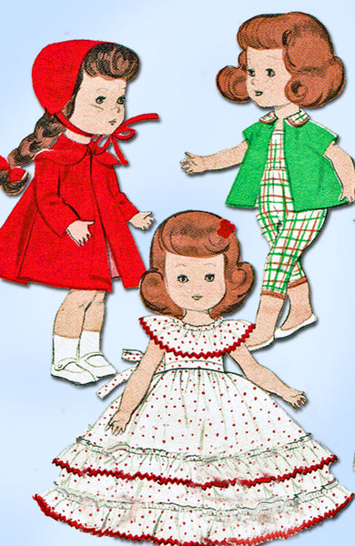 1950s Vintage Butterick Sewing Pattern 7972 8 Inch Ginny Doll Clothes ORIGINAL