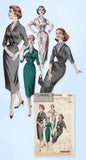 1950s Vintage Butterick Sewing Pattern 8057 Misses Slender Street Dress Size 32B