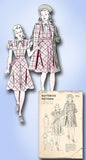 1930s Vintage Butterick Sewing Pattern 8057 Uncut Girls Dress and Coat Size 12 - Vintage4me2