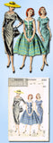 1950s Vintage Butterick Sewing Pattern 8058 Misses Scoop Yoked Dress Size 12 32B