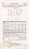 1950s Vintage Butterick Sewing Pattern 8078 Misses Rockabilly Dress Size 14 34B