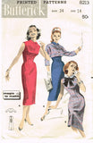 1950s Vintage Butterick Sewing Pattern 8213 Misses Wiggle Dress & Topper Sz 34 B