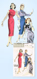 1950s Vintage Butterick Sewing Pattern 8213 Misses Wiggle Dress & Topper Sz 34 B