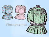 Butterick 8214: 1900s Toddler Girls Tucked French Dress Sz 2 VTG Sewing Pattern