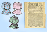Butterick 8214: 1900s Toddler Girls Tucked French Dress Sz 2 VTG Sewing Pattern