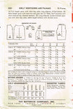 1950s Vintage Butterick Sewing Pattern 8251 Uncut Girls Shortie Pajamas Size 10