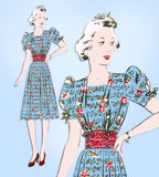 1930s Vintage Butterick Sewing Pattern 8315 Uncut Misses Afternoon Dress Sz 33 B