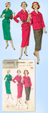 1950s Original Vintage Butterick Pattern 8316 Uncut Misses Cinched Suit Sz 36 B
