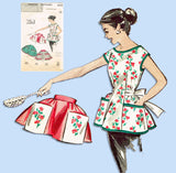 1950s Original Vintage Butterick Pattern 8336 Easy Misses Full or Half Apron