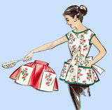 1950s Original Vintage Butterick Pattern 8336 Easy Misses Full or Half Apron