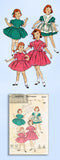 1950s Vintage Butterick Sewing Pattern 8347 Toddler Girls Dress & Pinafore Sz 6