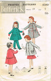 1950s Vintage Butterick Sewing Pattern 8349 Toddler Girls Raglan Coat Size 6 24B