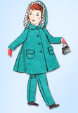 1950s Vintage Butterick Sewing Pattern 8349 Toddler Girls Raglan Coat Size 6 24B