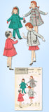 1950s Vintage Butterick Sewing Pattern 8349 Toddler Girls Raglan Coat Size 6 24B