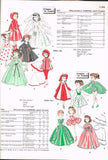 1950s Vintage Butterick Sewing Pattern 8354 18in High Heel Revlon Doll Clothes