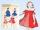 Butterick 8390: 1950s Cute Girls Dress Coat & Beret Sz 4 Vintage Sewing Pattern