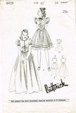 1940s Vintage Butterick Sewing Pattern 8428 Little Girls Formal Dress or Gown 10 - Vintage4me2