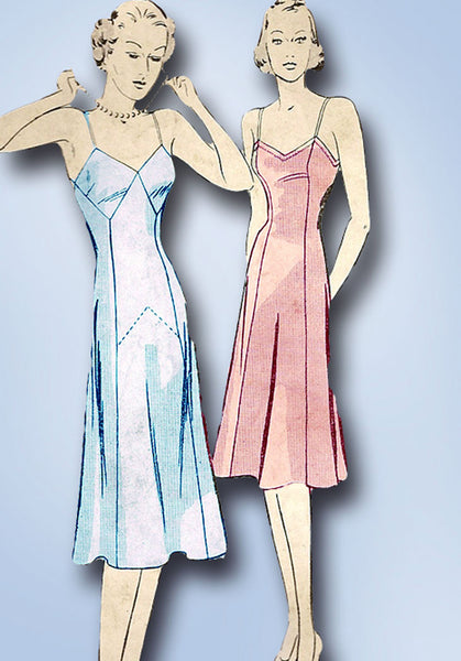 1930s Vintage Butterick Sewing Pattern 8456 Misses Slip w Shadow Proof Panel 30B