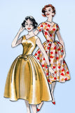 1950s Vintage Butterick Sewing Pattern 8525 Misses Cocktail Dress Size 12 32 B