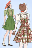 1930s Vintage Butterick Sewing Pattern 8553 Girls Pantie Blouse & Jumper Size 10